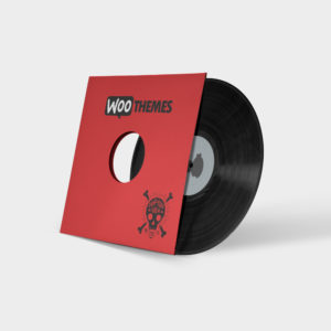 A red and black record with the words " woo things ".