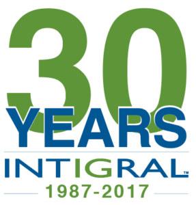 A logo that says 3 0 years in the integral.